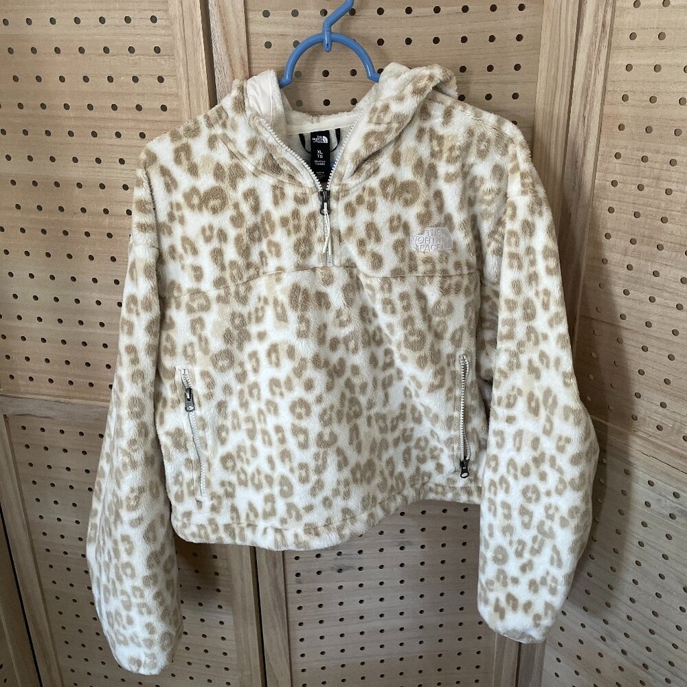 The North Face Women's Osito Leopard Quarter-Zip Hoodie XL